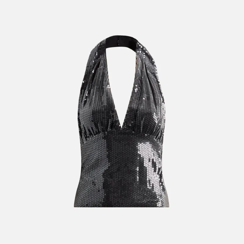 Miaou Mathilde Top - Black Sequin sold by Kith