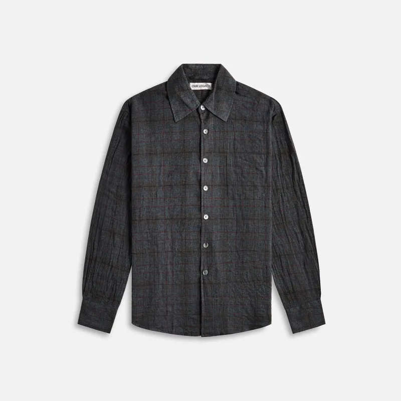 Our Legacy Above Shirt - Bazaar Check Breeze Weave sold by Kith