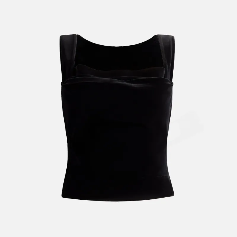 Miaou Imogene Corset - Black Velvet sold by Kith