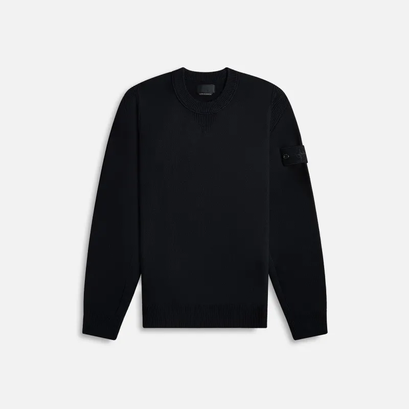 Stone Island Cotton Cashmere Ghost Piece Crewneck - Navy Blue sold by Kith