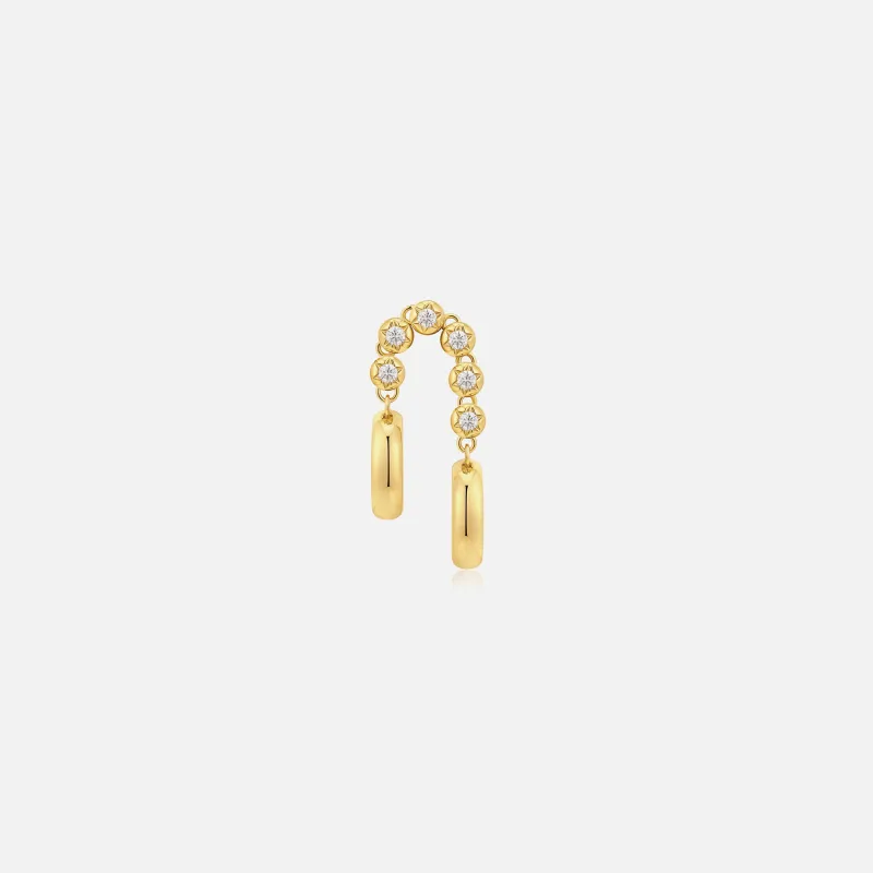 Luv AJ The Rose Bud Double Hoops - Gold sold by Kith