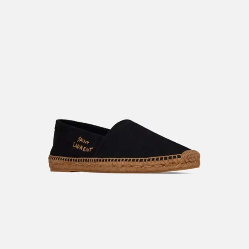Saint Laurent Espadrille Embroidered - Nero / Nero sold by Kith