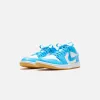 Jordan WMNS Air Jordan 1 Low - White / Gum Light Brown / Dark Powder Blue sold by Kith