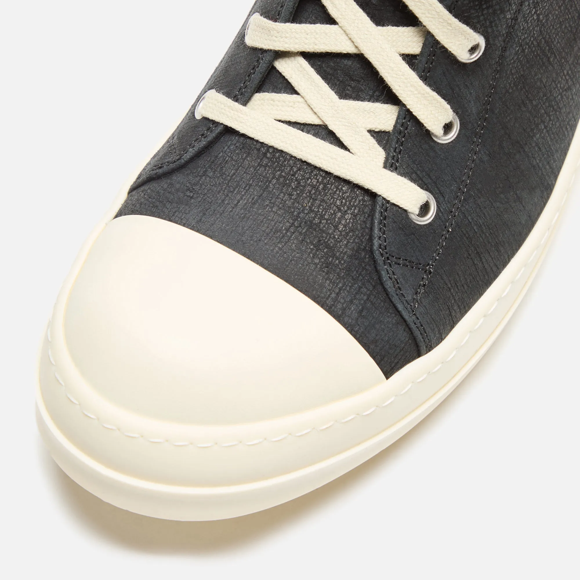 Rick Owens Sneakers - Scarpe In Pelle / Black / Milk / Milk sold by Kith product image thumbnail 5