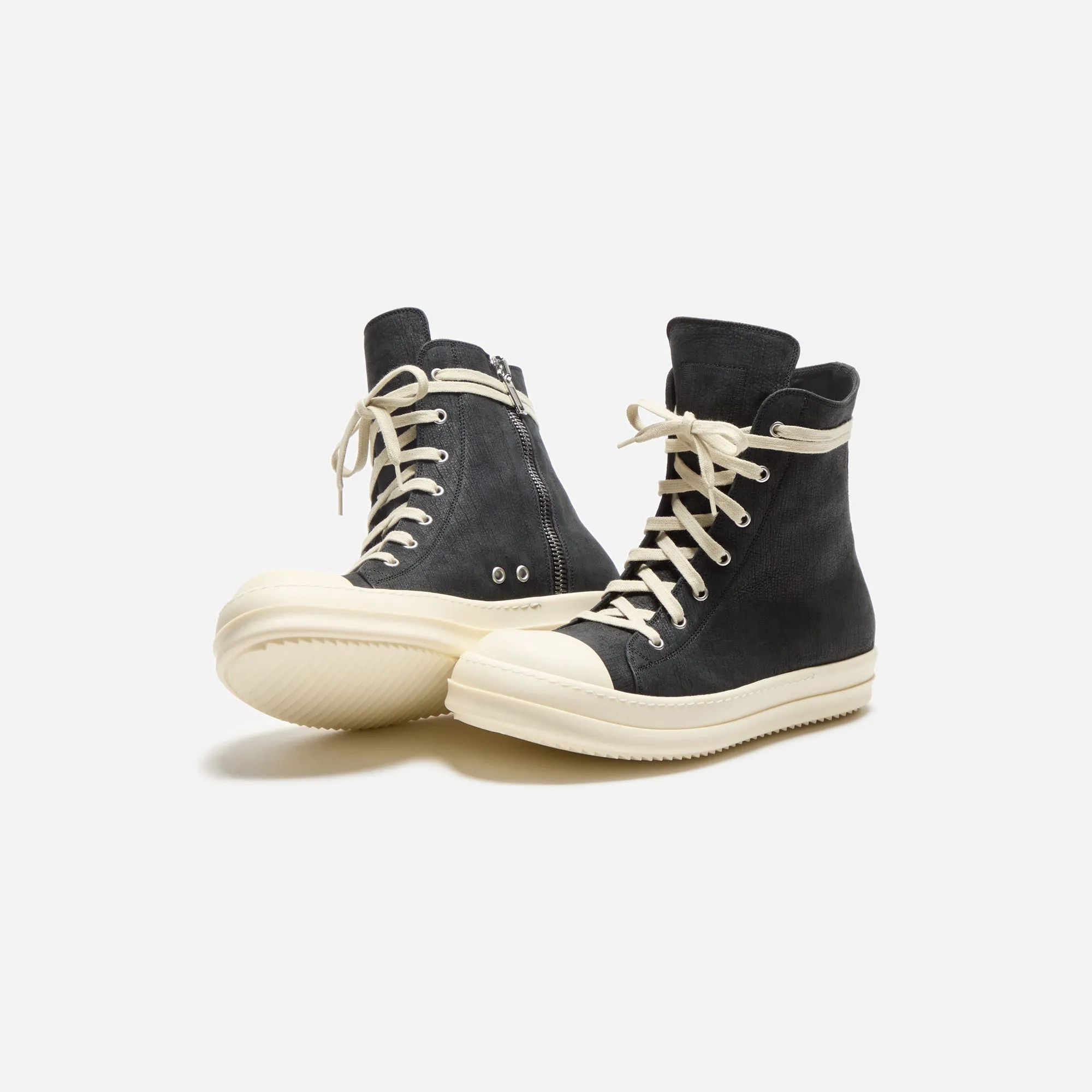 Rick Owens Sneakers - Scarpe In Pelle / Black / Milk / Milk sold by Kith product image thumbnail 4