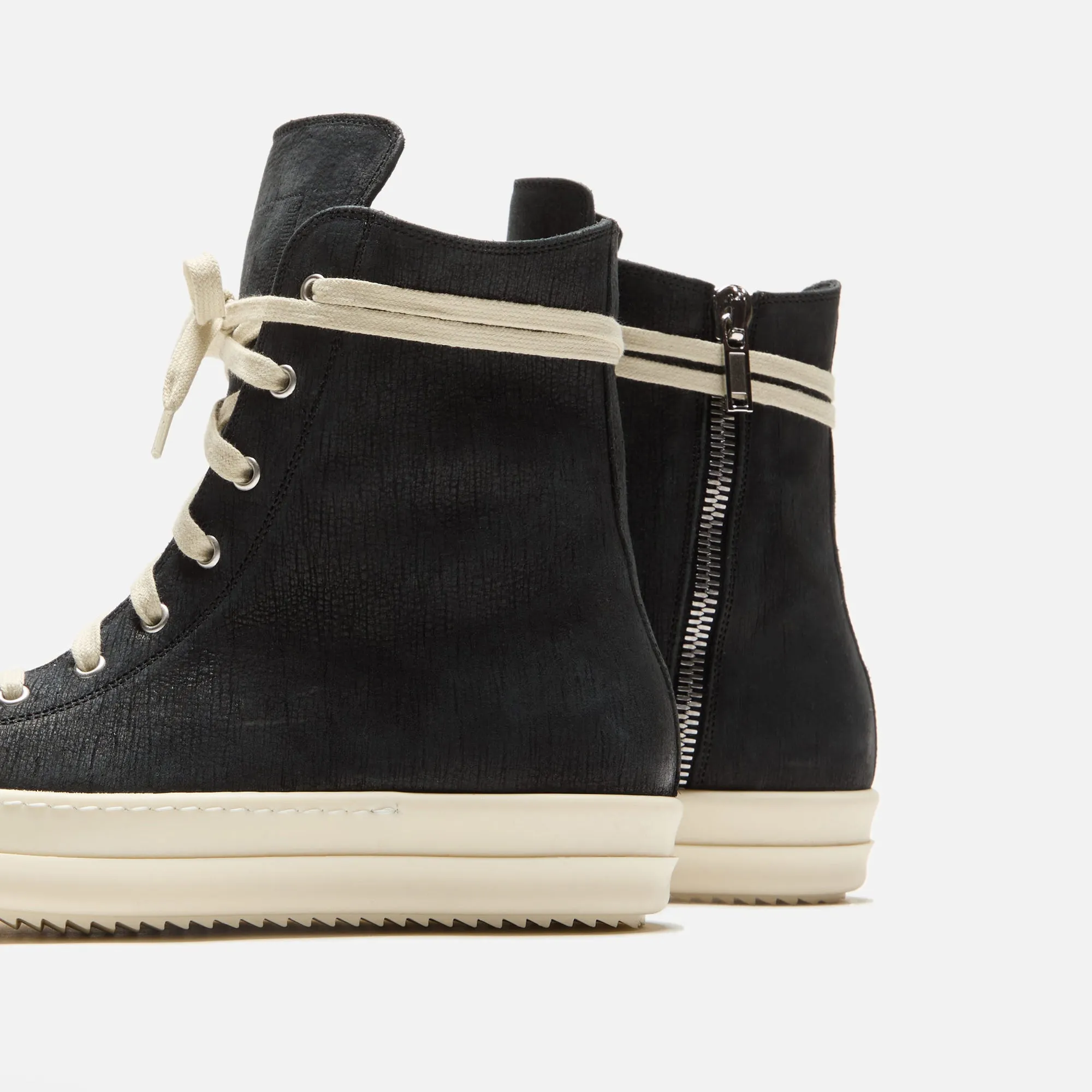Rick Owens Sneakers - Scarpe In Pelle / Black / Milk / Milk sold by Kith product image thumbnail 3
