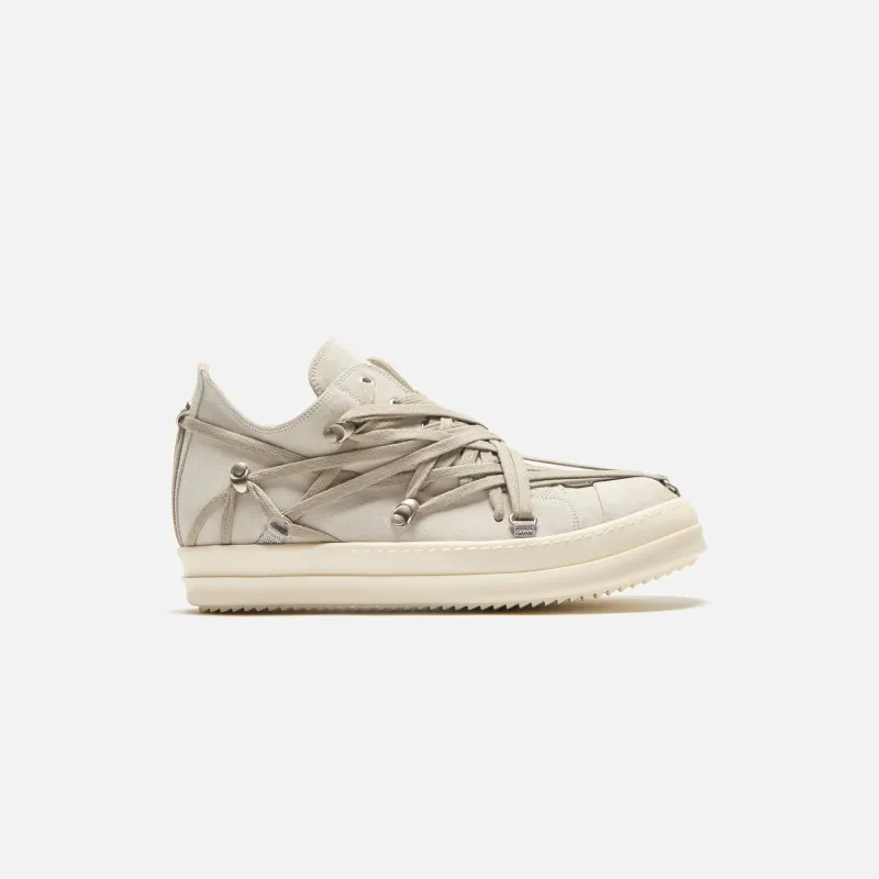 Rick Owens Megalaced Low Sneaks - Scarpe In Pelle Dinge / Milk made by Rick Owens