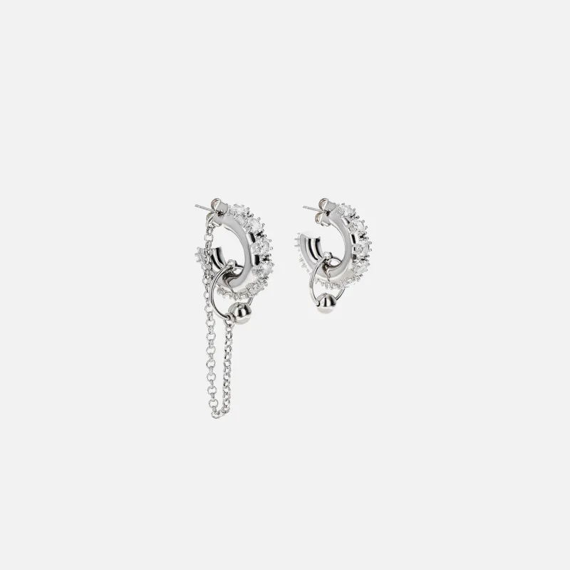 Justine Clenquet Penny Earring - Palladium sold by Kith