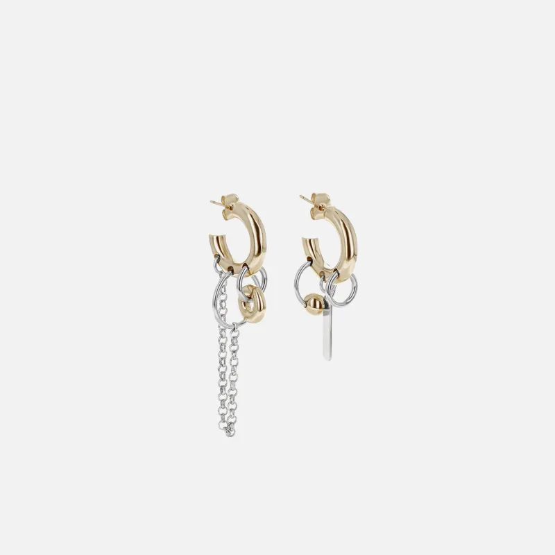 Justine Clenquet Irvin Earring - Gold / Palladium sold by Kith