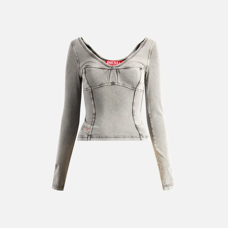 Diesel T-Elin Top - Washed Grey sold by Kith
