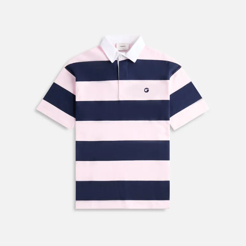 Coperni Striped Polo Top - Navy sold by Kith