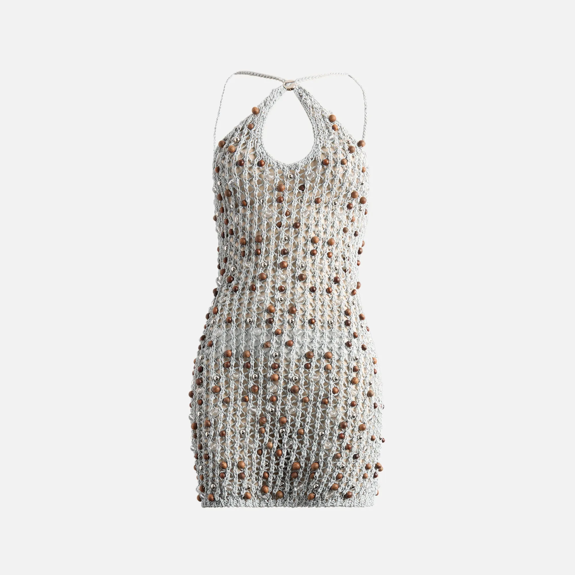 Coperni Beaded Knitted Dress - Grey sold by Kith