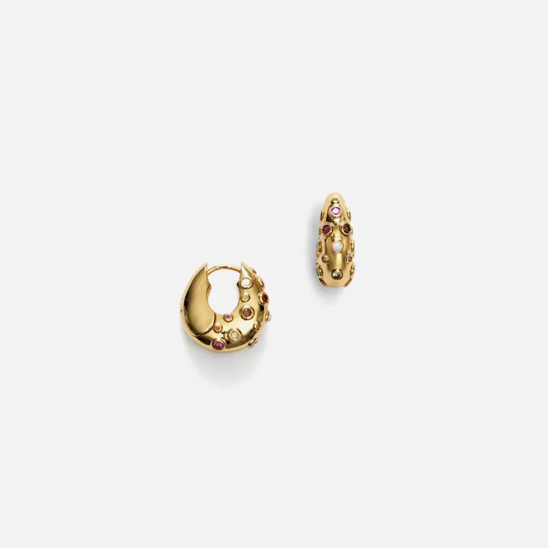 Anni Lu Crystal Bay Hoop - Gold sold by Kith