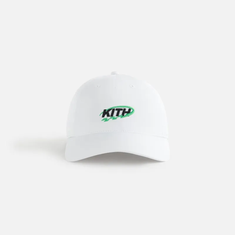 Kith Women GT Logo Nylon Low Pinch Crown Cap - White sold by Kith