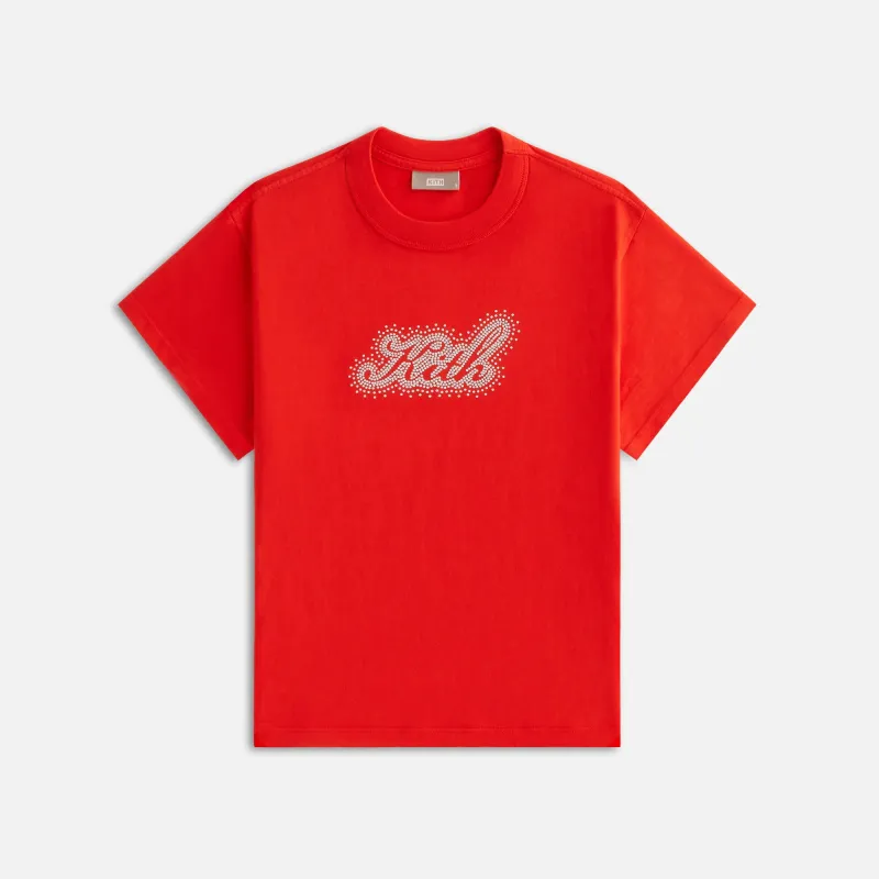 Kith Women Stud Logo Script Mulberry Vintage Tee - Cinnabar sold by Kith