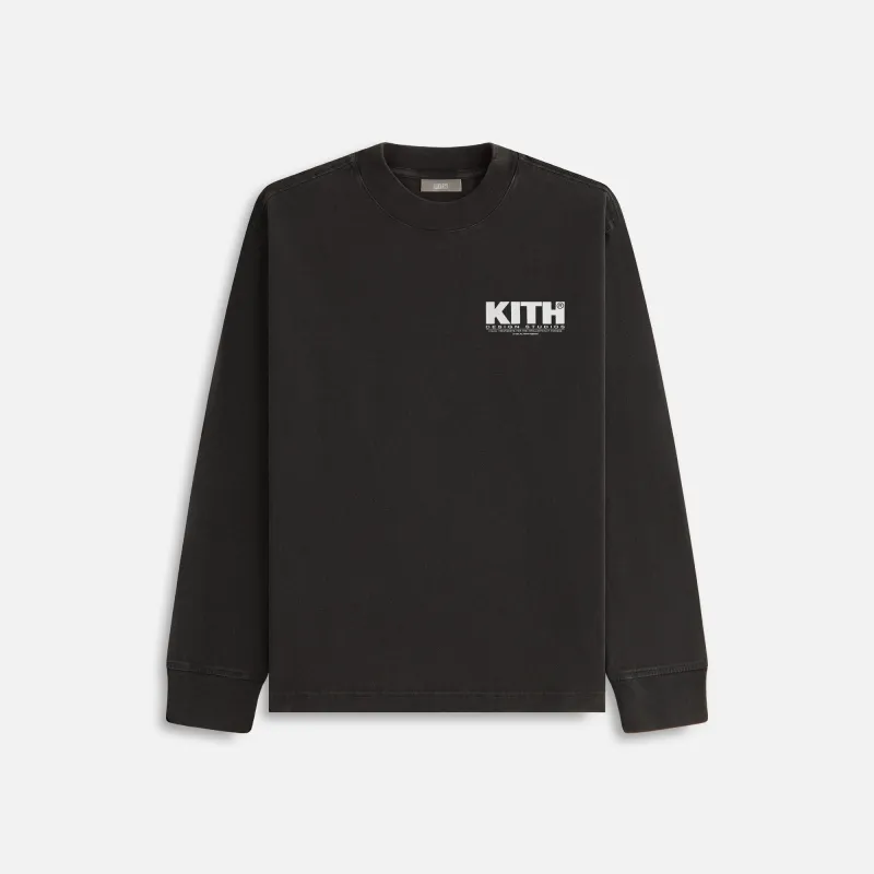 Kith Women Design Studios Vintage Oversized Sonoma Long Sleeve Tee - Black sold by Kith