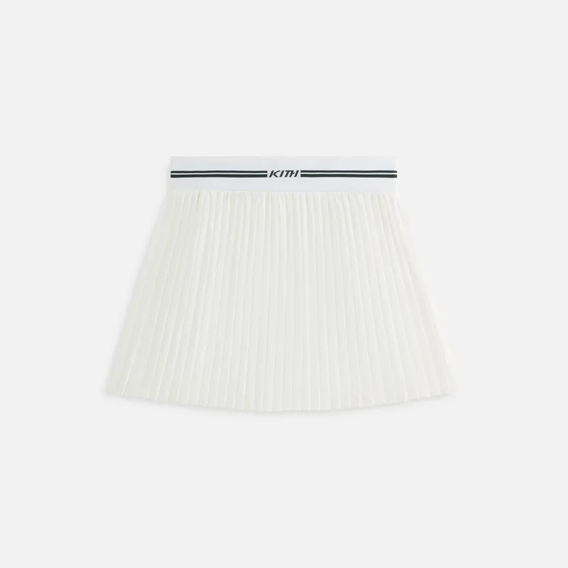 Kith Women Amaya II Pleated Skirt - White sold by Kith