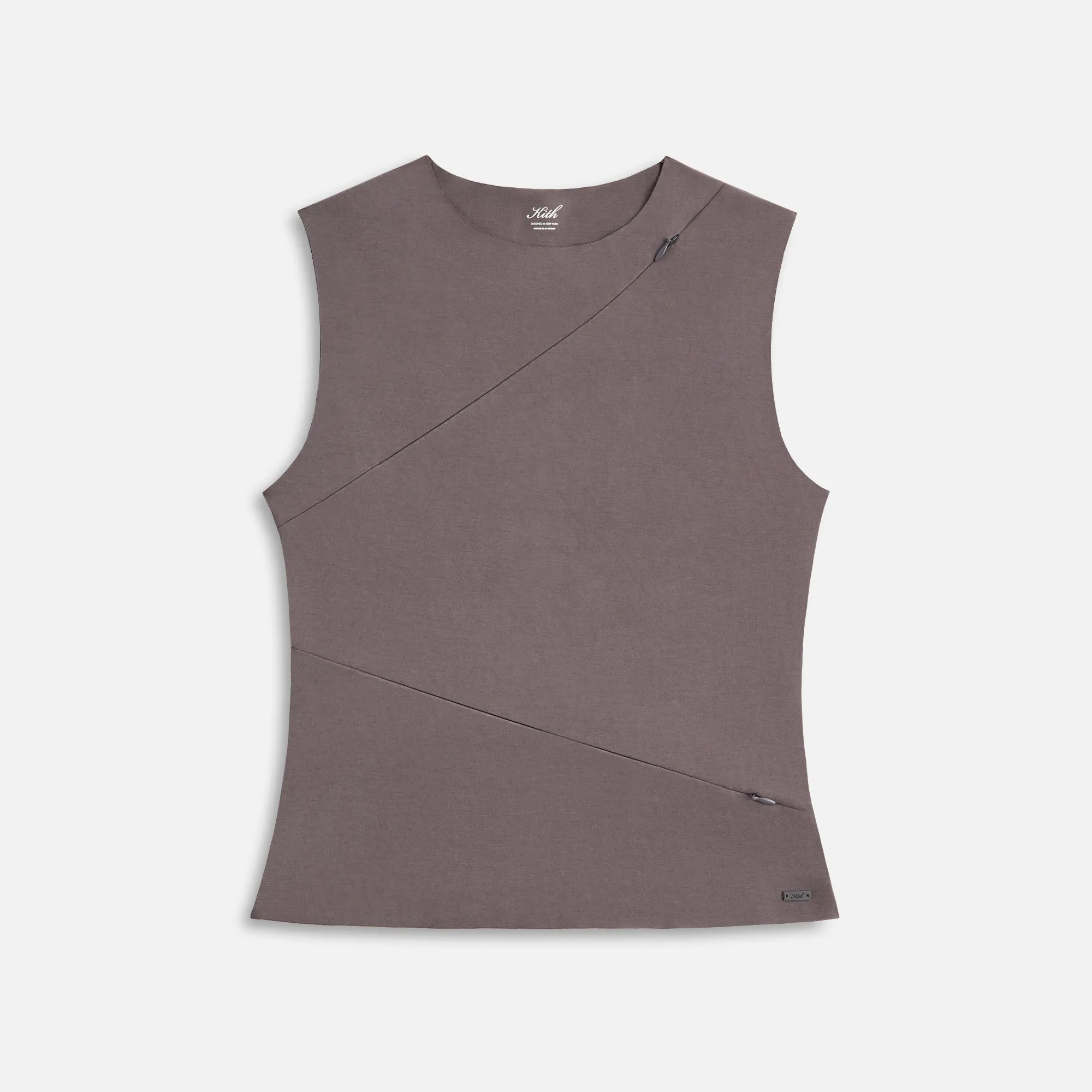 Kith Women Scarlett Zip Shell Tank - Hematite sold by Kith