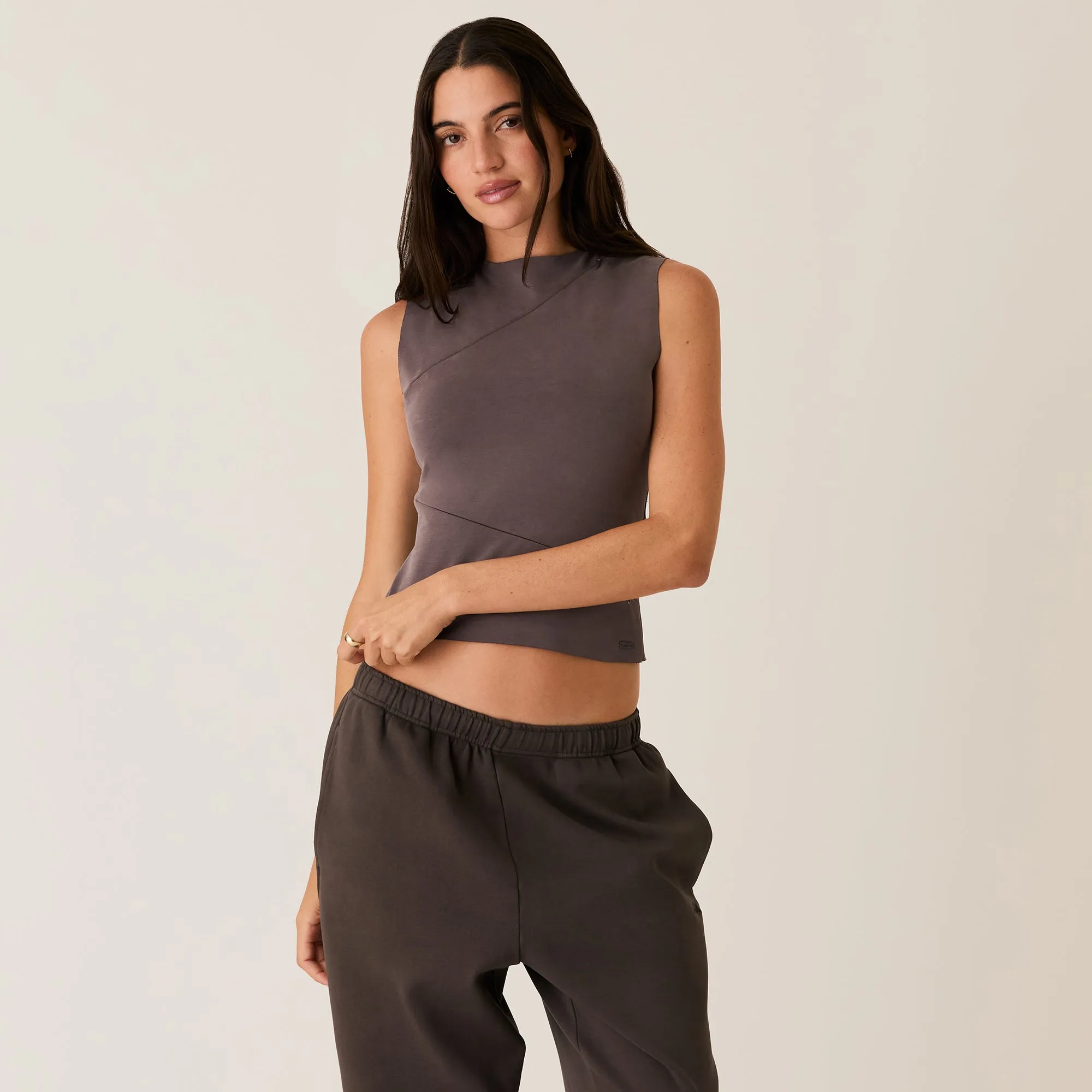 Kith Women Scarlett Zip Shell Tank - Hematite sold by Kith product image thumbnail 4