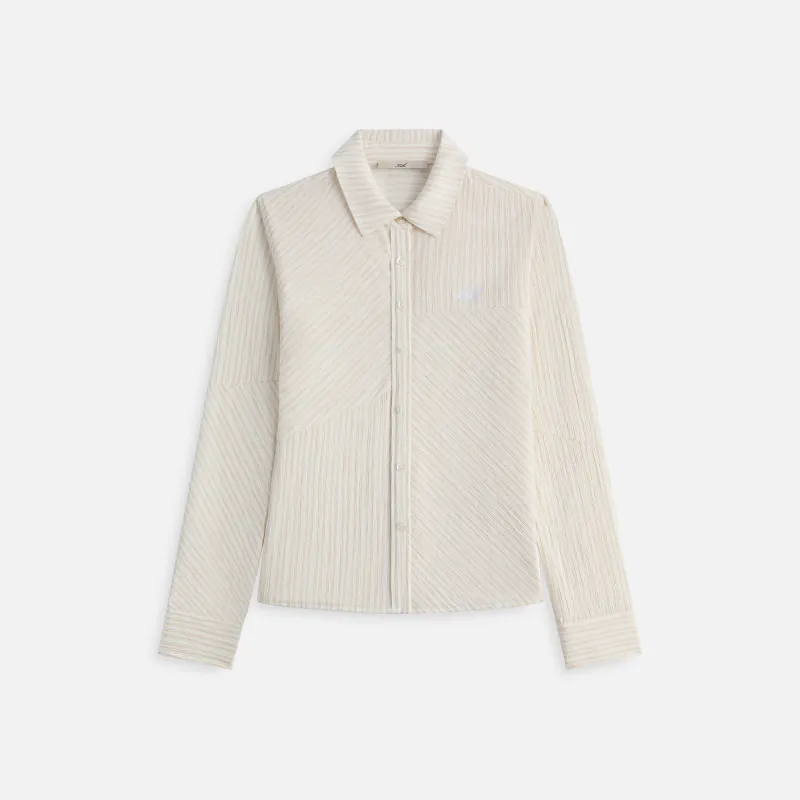 Kith Women Ella Patchwork Fitted Shirt - Oxide sold by Kith