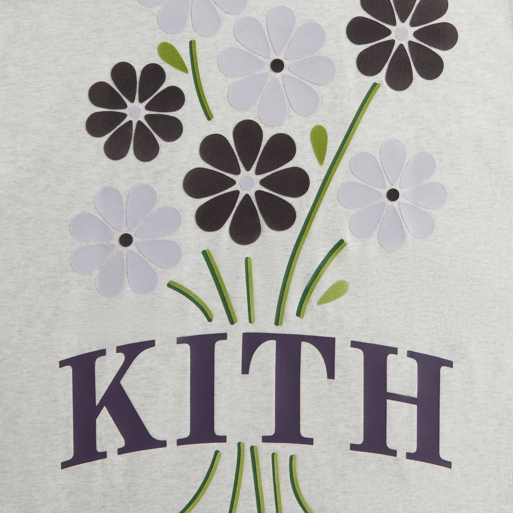 Kith Women Flocked Bouquet Vintage Tee - Light Heather Grey sold by Kith product image thumbnail 5