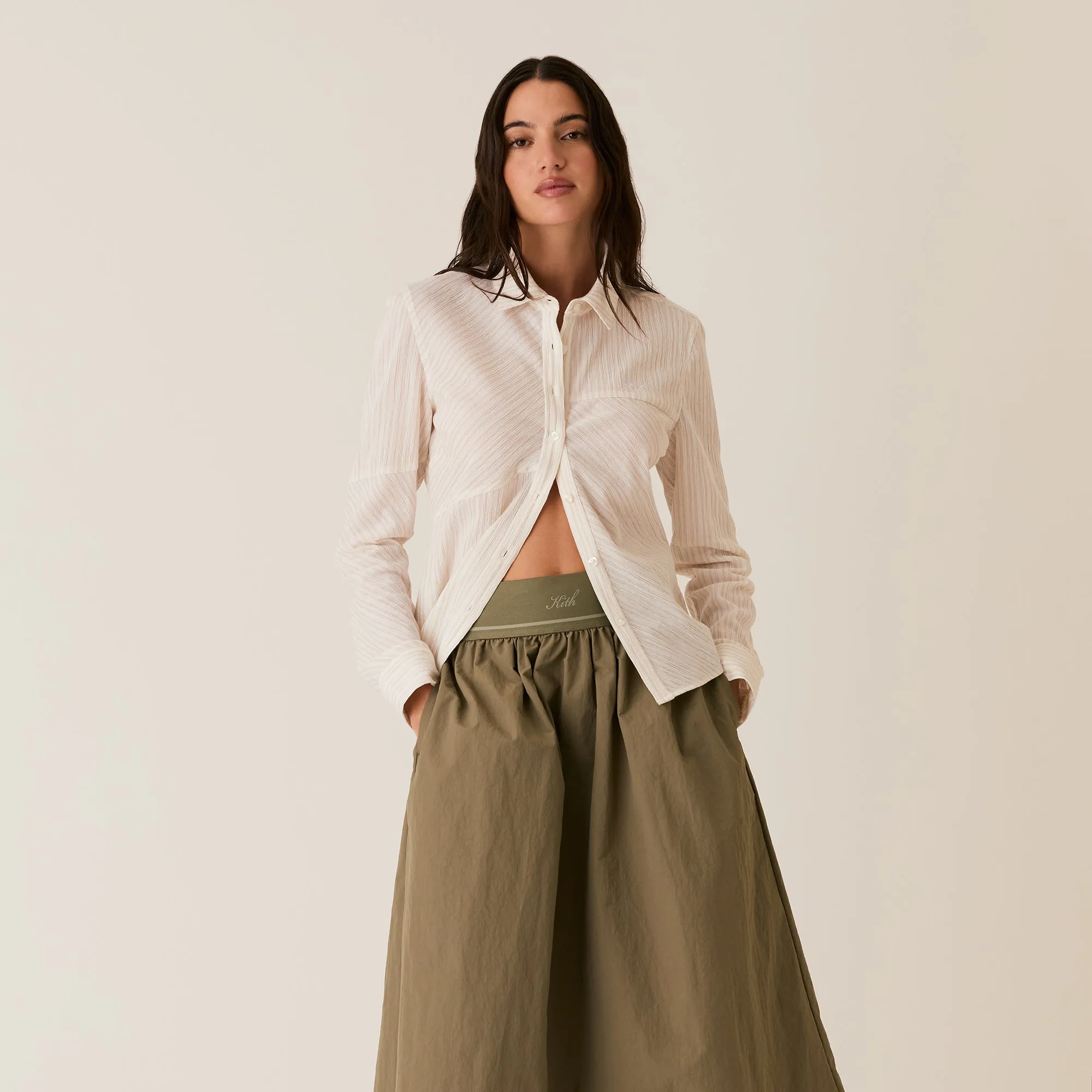 Kith Women Nadine Nylon Maxi Skirt - Canopy sold by Kith product image thumbnail 3