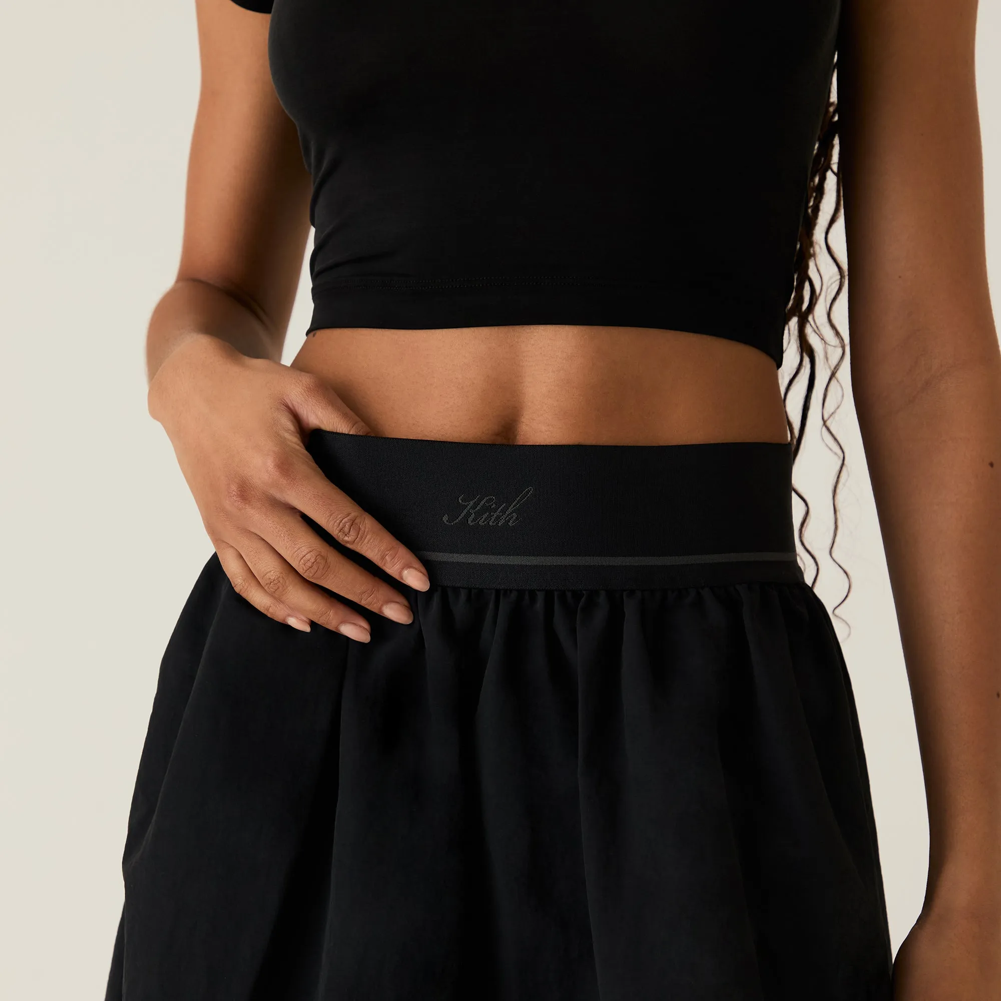 Kith Women Nadine Nylon Maxi Skirt - Black sold by Kith product image thumbnail 3