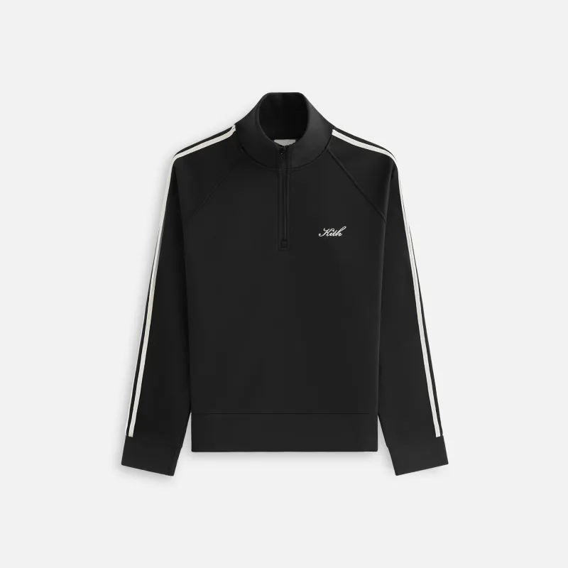 Kith Women Everly Tricot Track Quarter Zip - Black sold by Kith