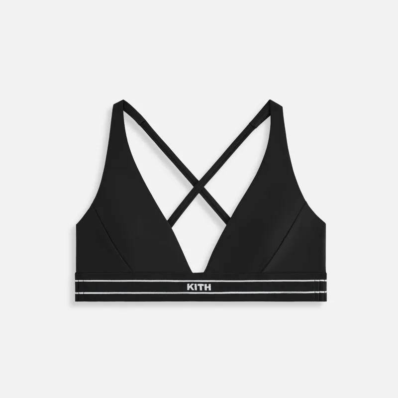Kith Women Cay Plunge Active Bra - Black sold by Kith