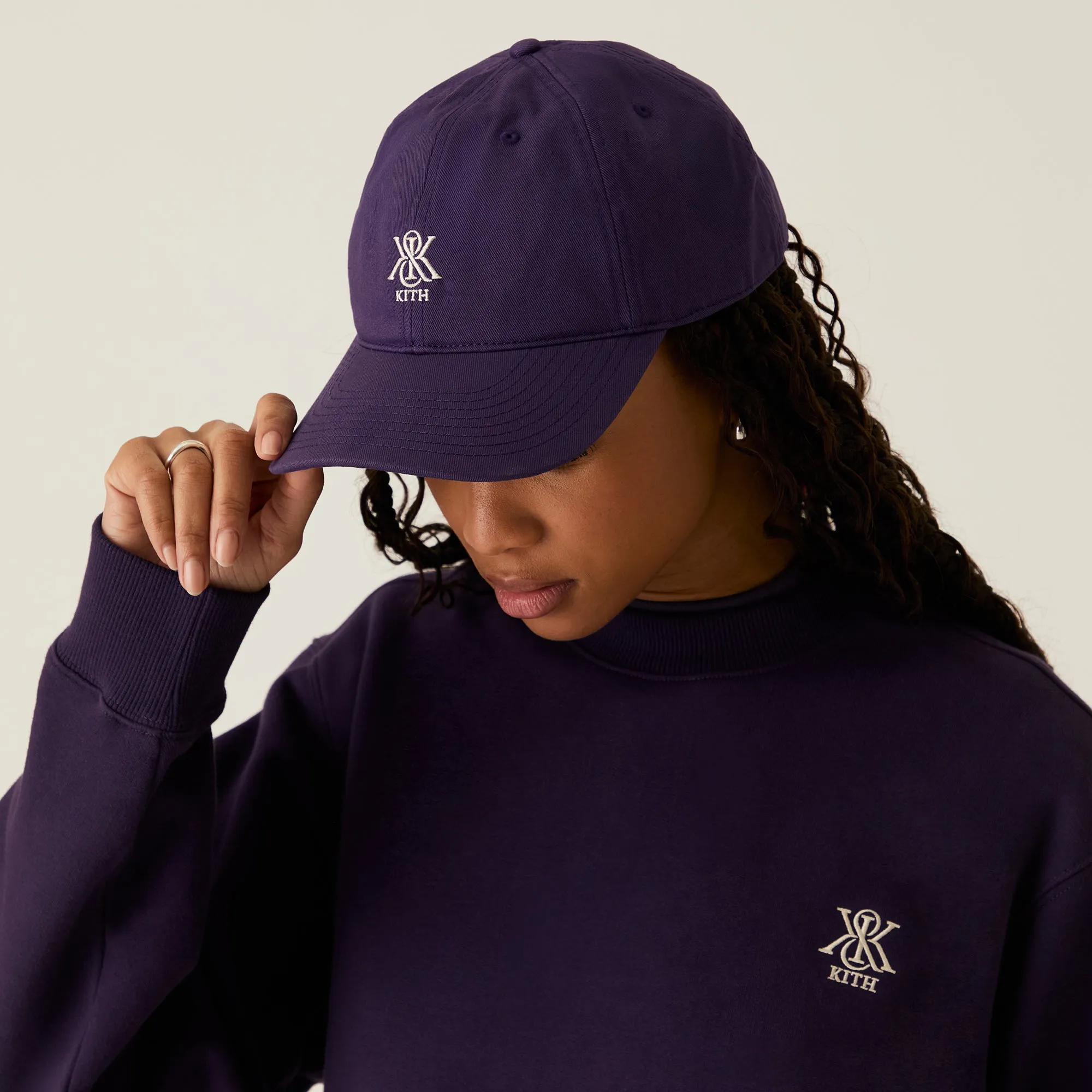 Kith Women Crest Embroidered Classic Cap - Nightshade sold by Kith product image thumbnail 2