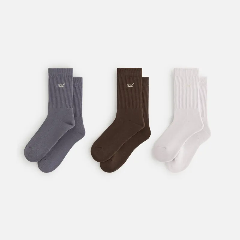 Kith Women Script Classic Crew Socks 3-Pack - Multi sold by Kith