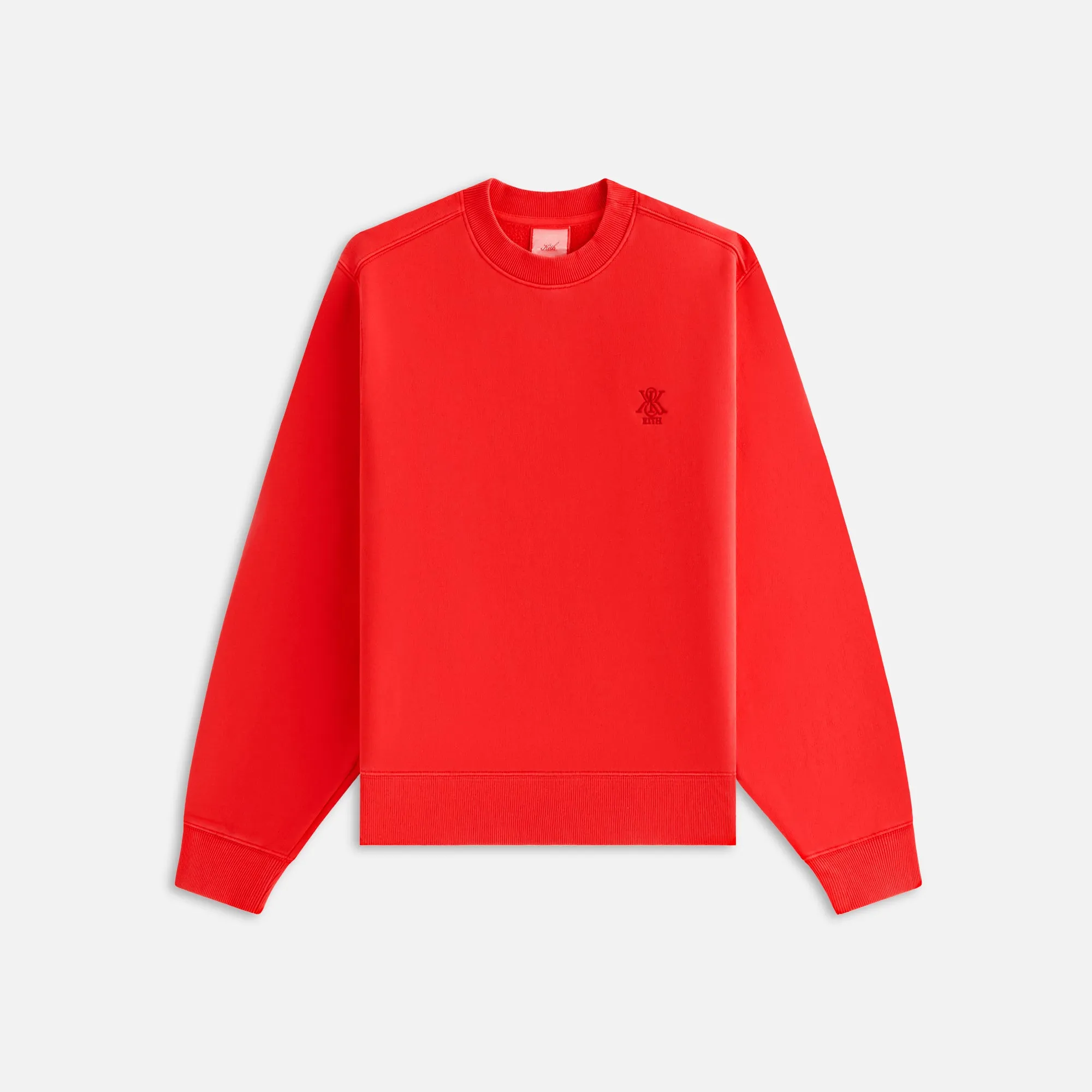 Kith Women Asher Crest Crewneck - Cinnabar sold by Kith