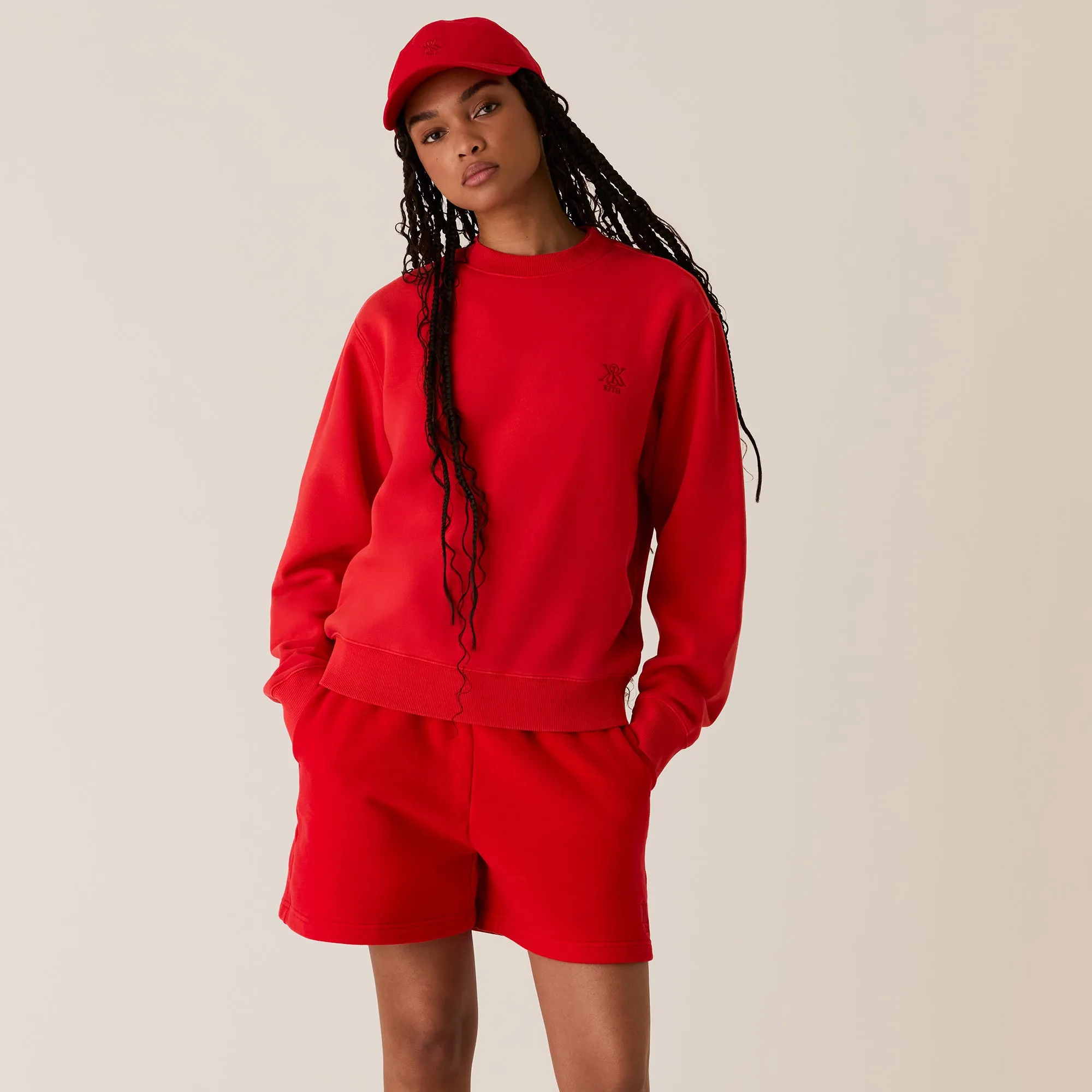 Kith Women Asher Crest Crewneck - Cinnabar sold by Kith product image thumbnail 2