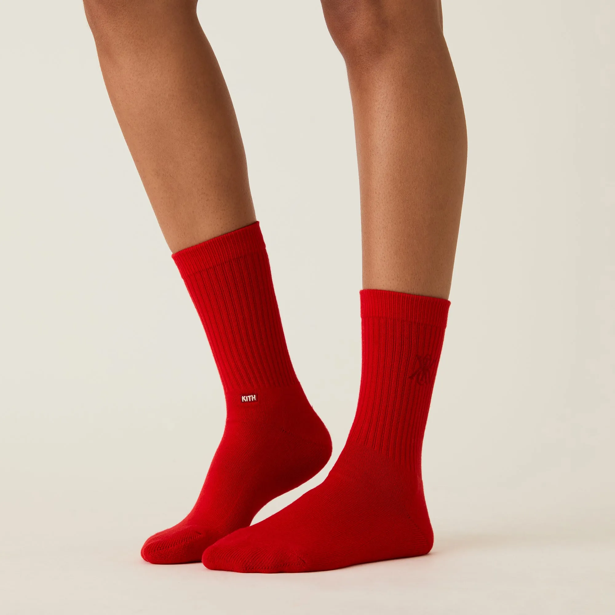 Kith Women Crest Crew Sock - Cinnabar sold by Kith product image thumbnail 3