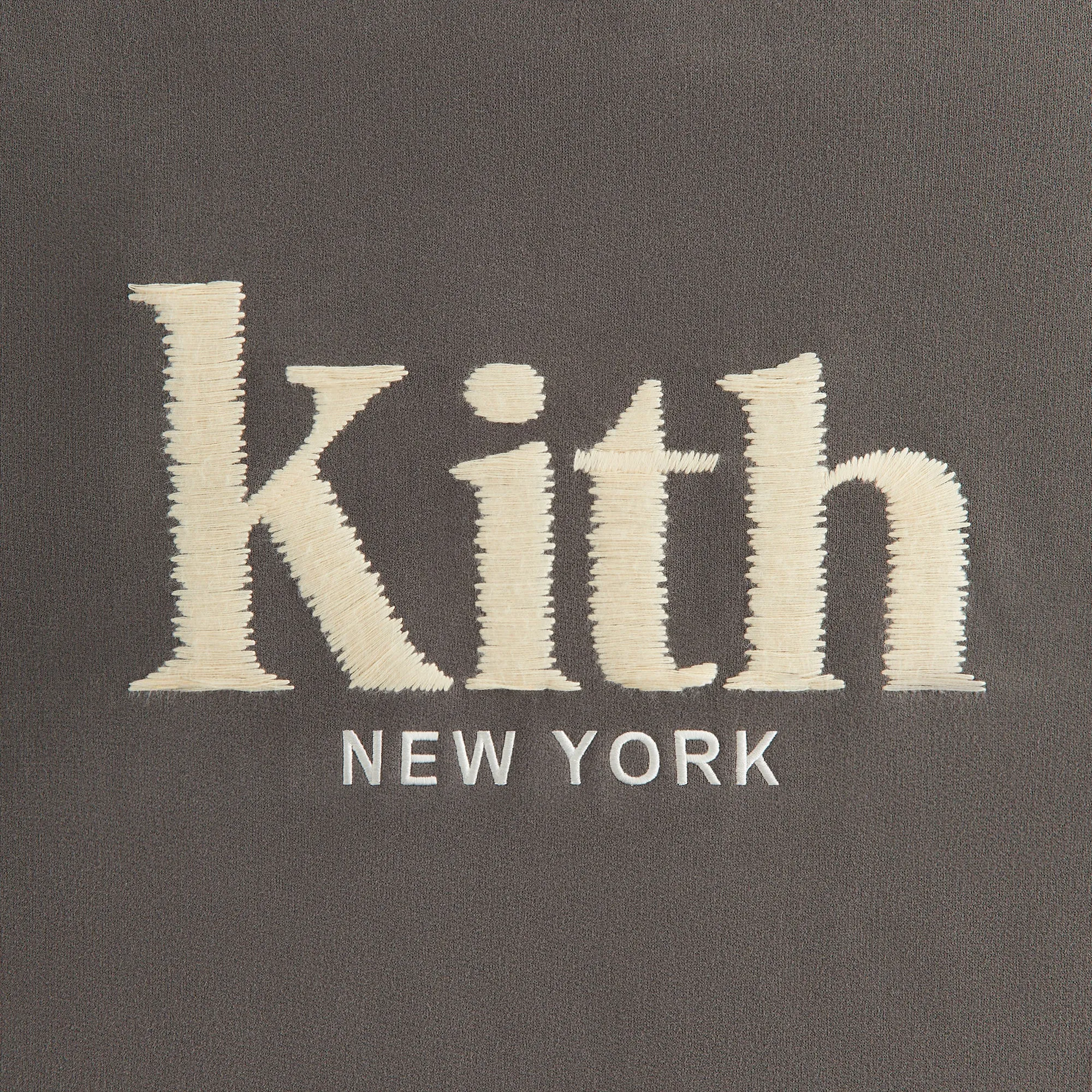 Kith Women Ashwin Sueded New York Crewneck - Hematite sold by Kith product image thumbnail 4