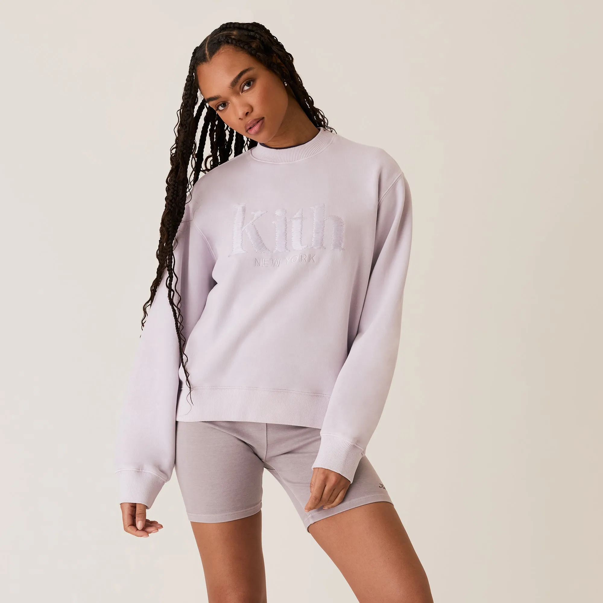 Kith Women Ashwin Sueded New York Crewneck - Echo sold by Kith product image thumbnail 2