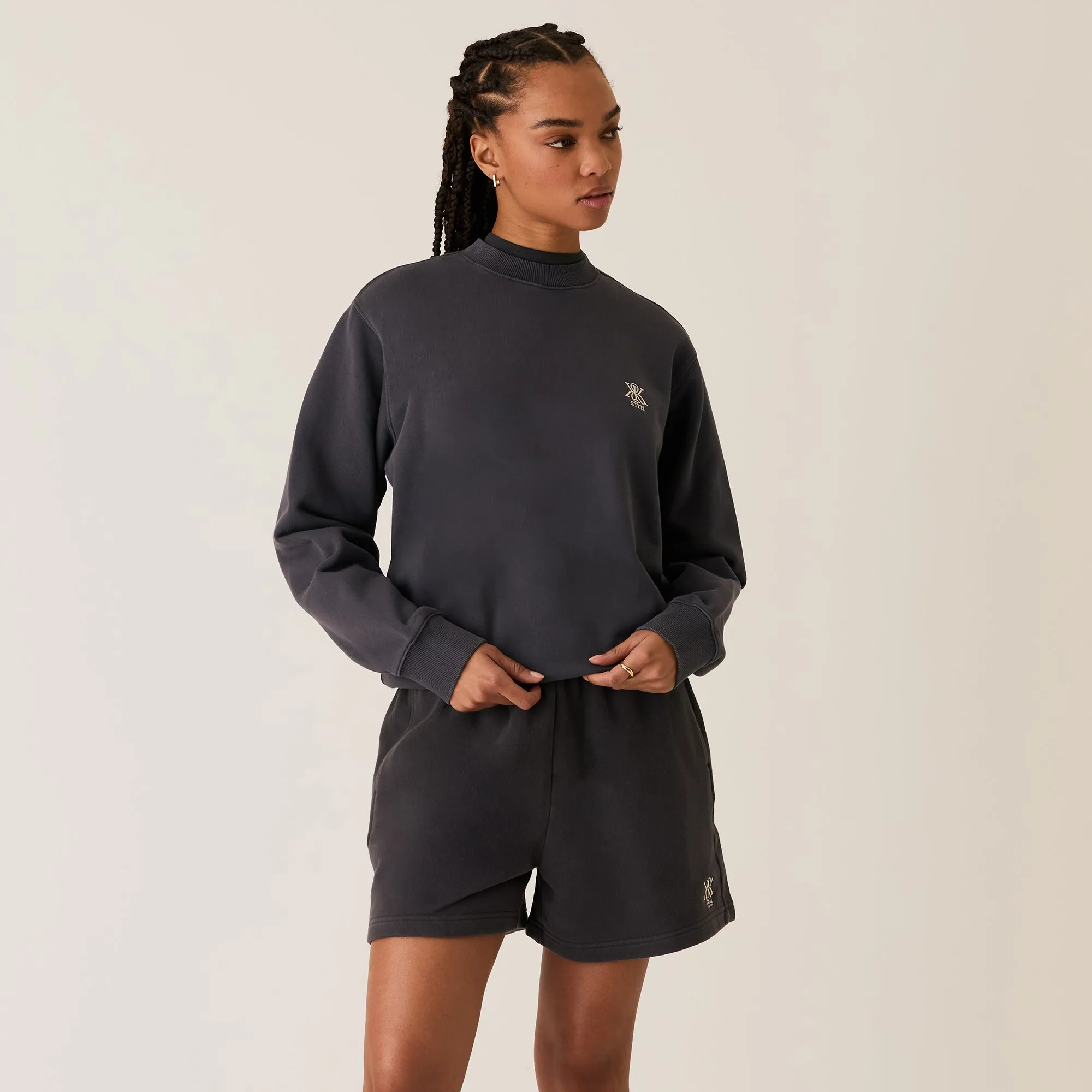 Kith Women Rayne Sueded Sweatshort - Gotham sold by Kith product image thumbnail 2