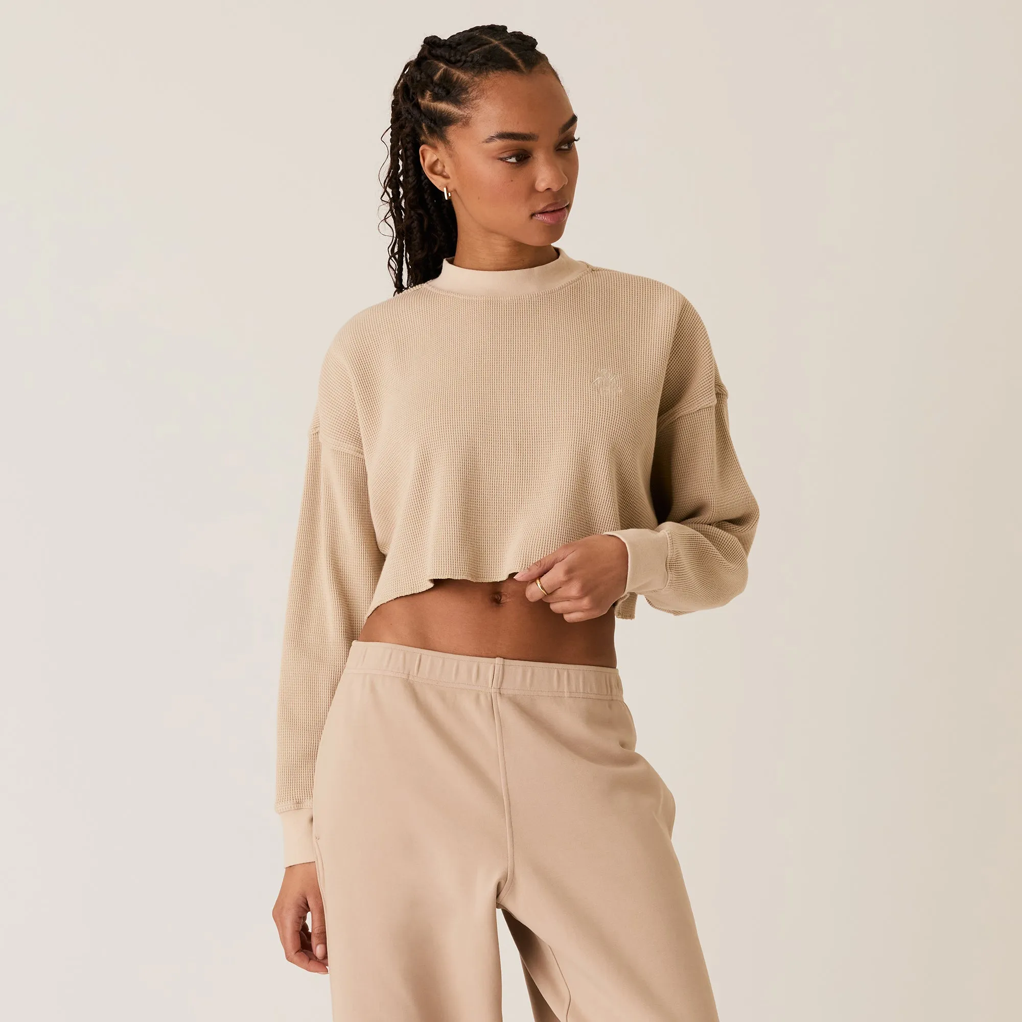 Kith Women Bryden Waffle Long Sleeve - Theory sold by Kith product image thumbnail 2
