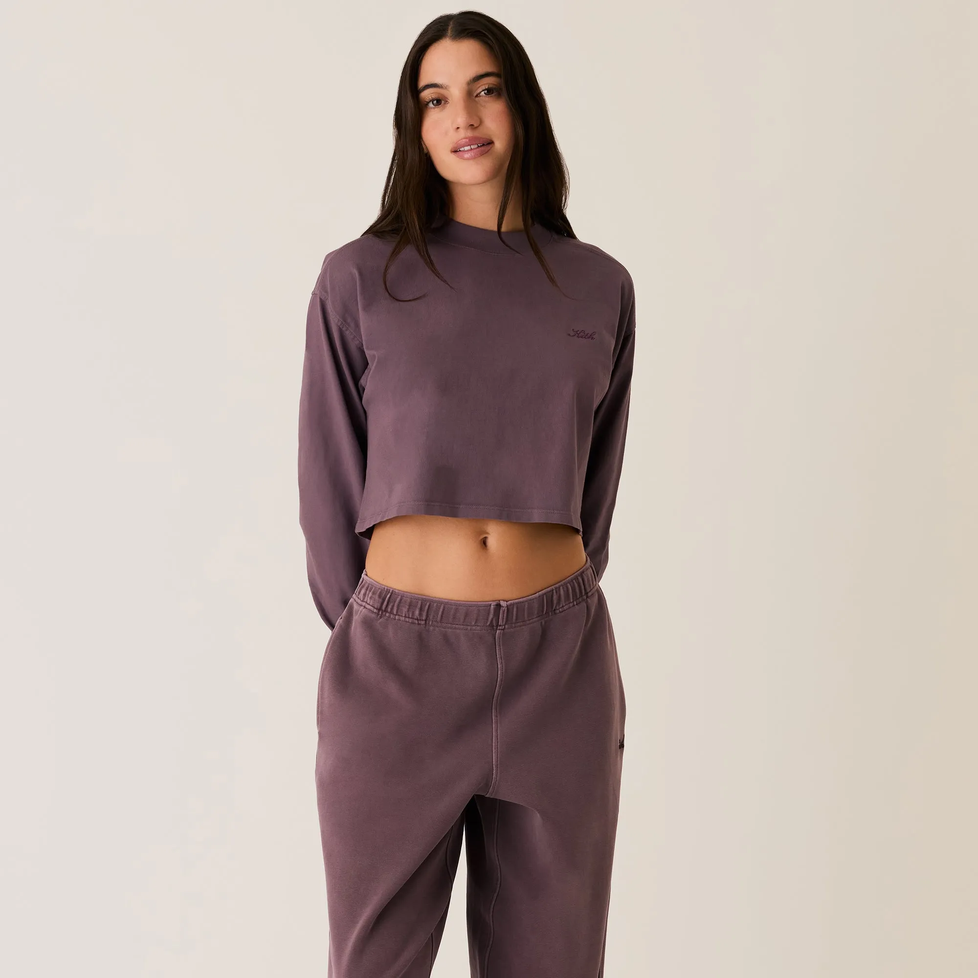 Kith Women Jasper Sueded Long Sleeve - Ash Violet sold by Kith product image thumbnail 2