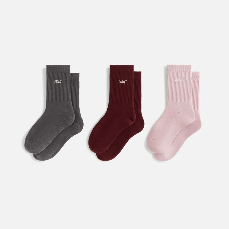 Kith Women Script Classic Crew Socks 3-Pack - Multi sold by Kith