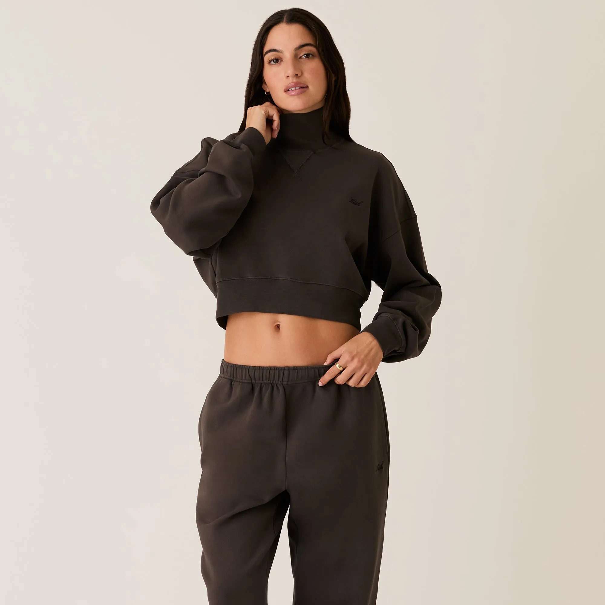 Kith Women Maryn Cropped Turtleneck - Hematite sold by Kith product image thumbnail 2