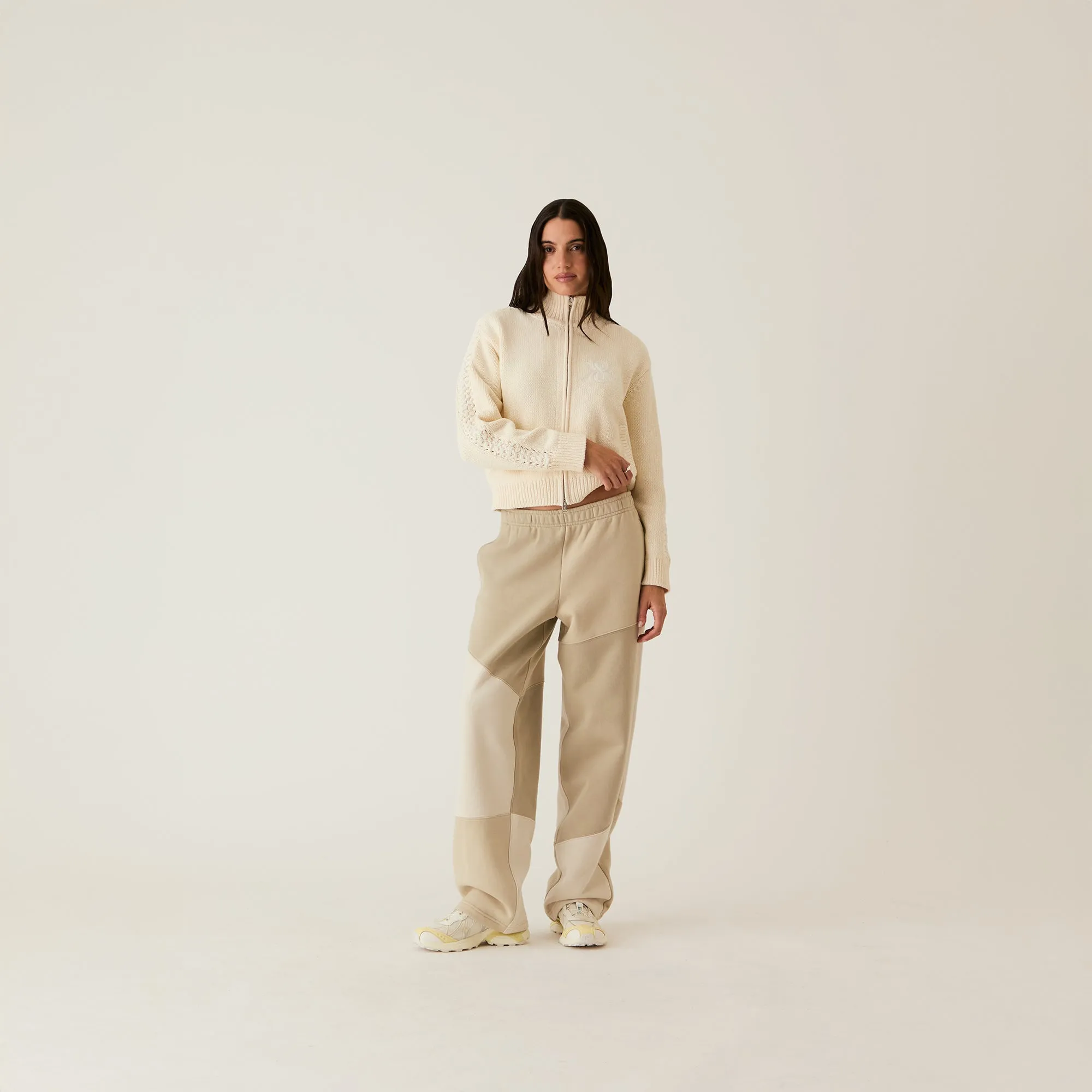 Kith Women Wyler Crest Full Zip Sweater - Sandrift sold by Kith product image thumbnail 2