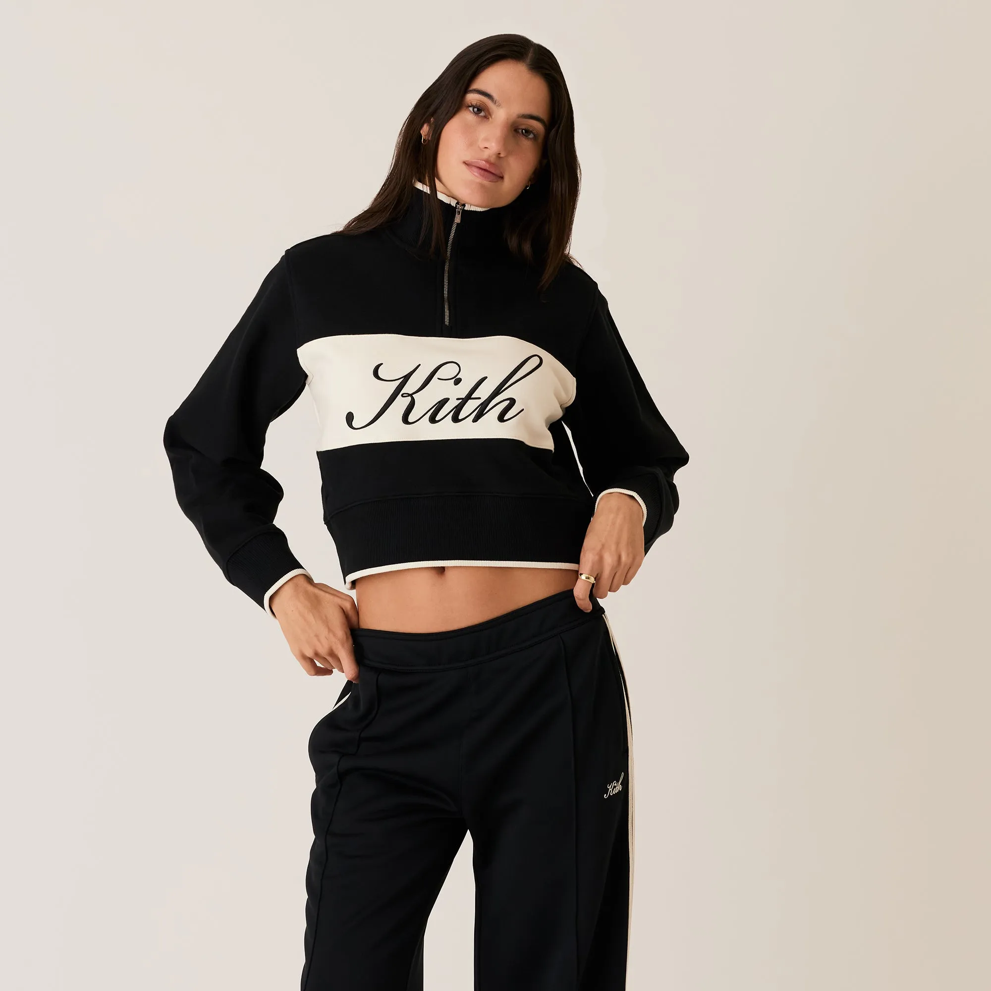 Kith Women Hunter II Script Quarter Zip - Black sold by Kith product image thumbnail 3