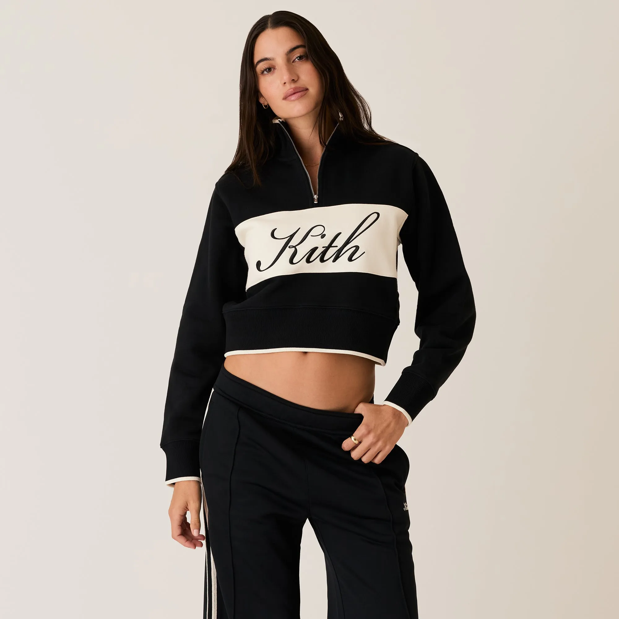 Kith Women Hunter II Script Quarter Zip - Black sold by Kith product image thumbnail 2