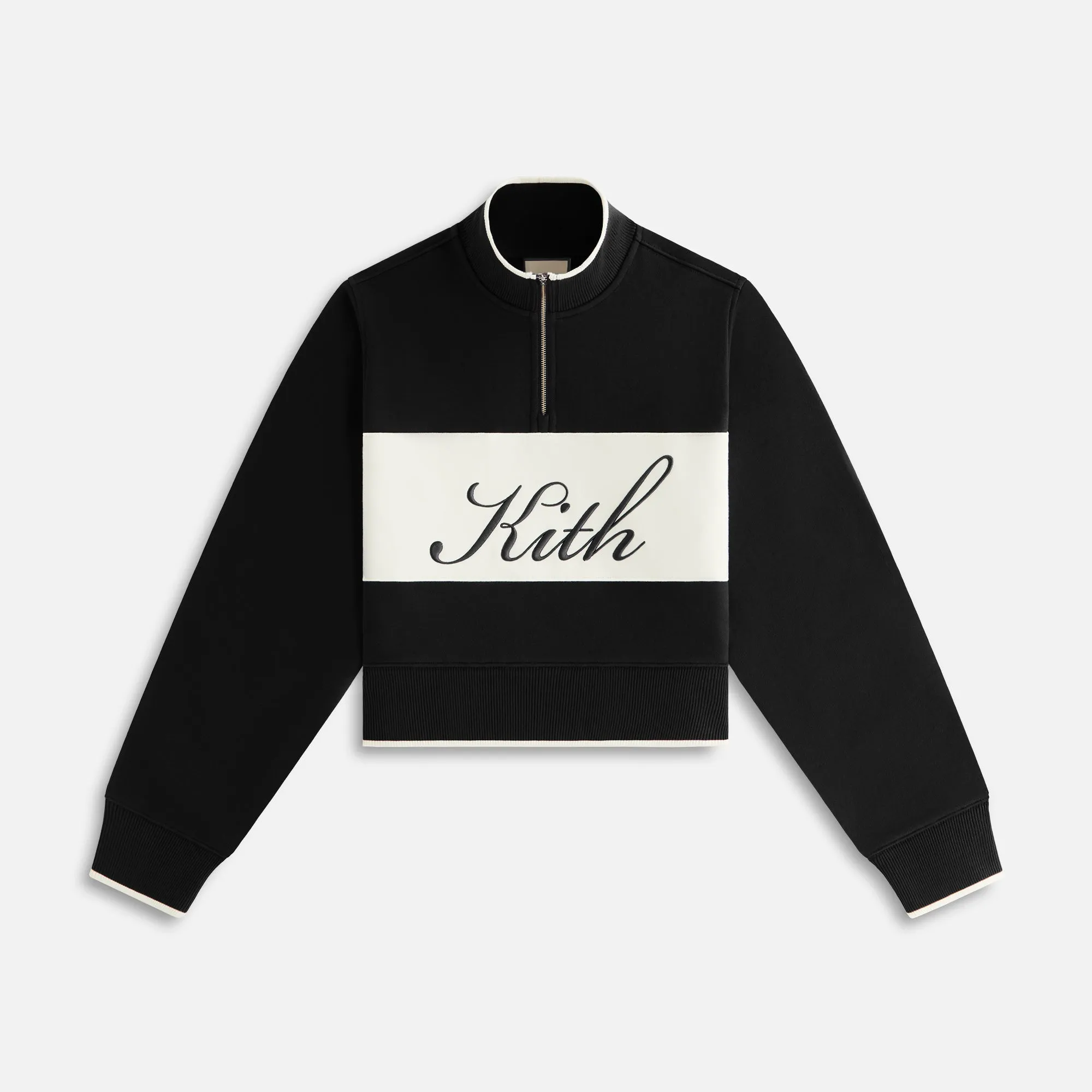 Kith Women Hunter II Script Quarter Zip - Black sold by Kith
