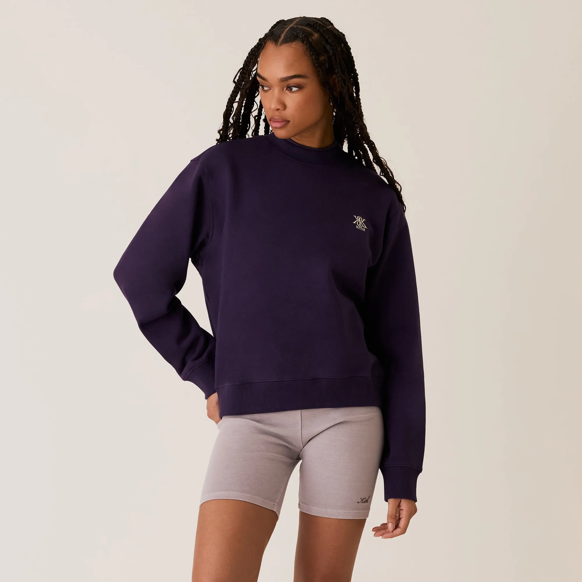 Kith Women Asher Crest Crewneck - Nightshade sold by Kith product image thumbnail 2
