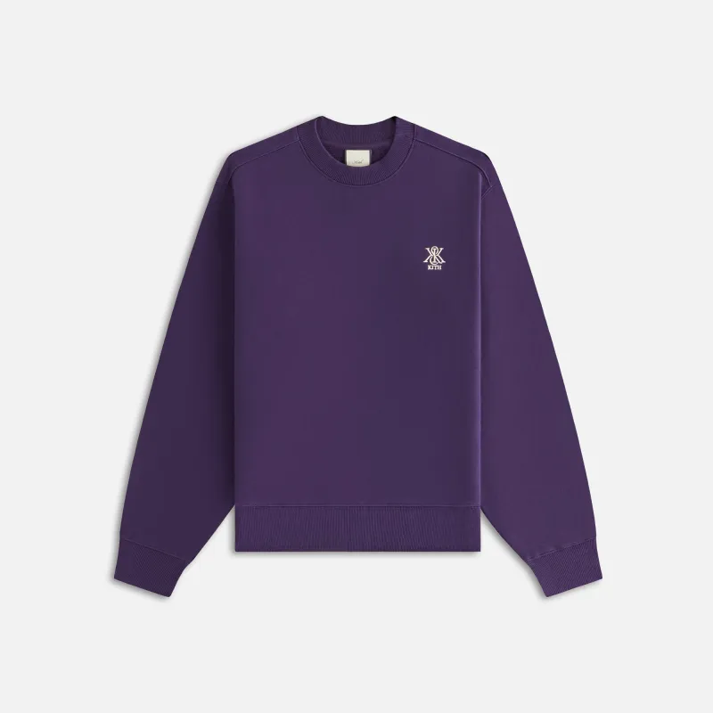 Kith Women Asher Crest Crewneck - Nightshade sold by Kith