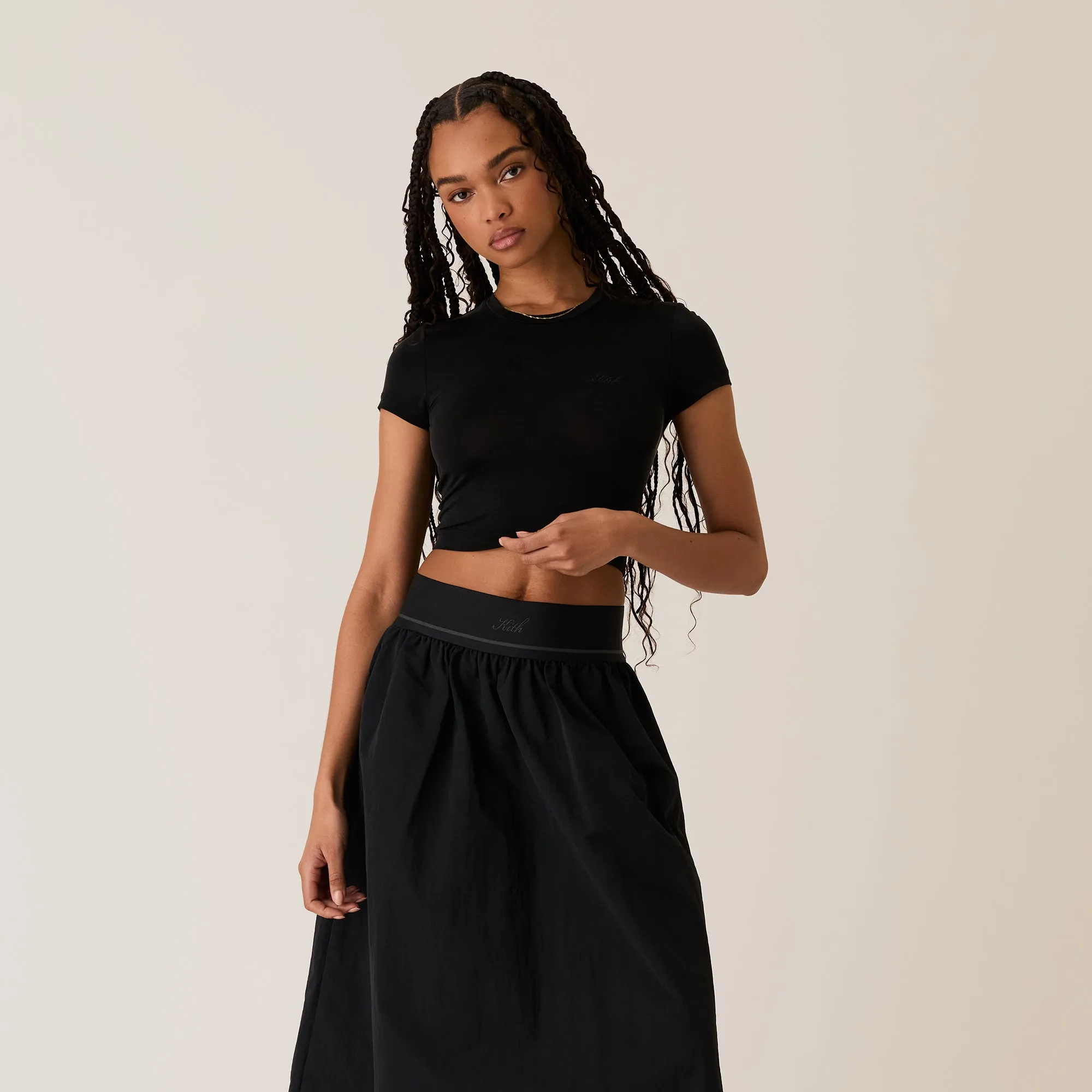 Kith Women Mulberry III Cupro Tee - Black sold by Kith product image thumbnail 3