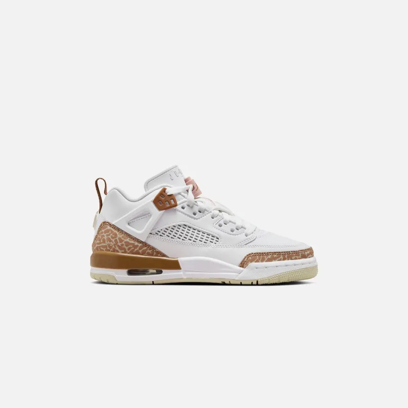 Jordan GS Spizike Low - White / Pink Oxford / Archaeo Brown sold by Kith