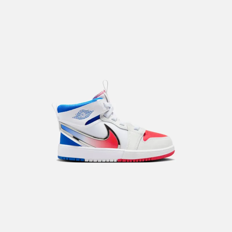 Jordan PS Jordan 1 Mid RM  Easyon White / Siren Red / Racer Blue made by Jordan